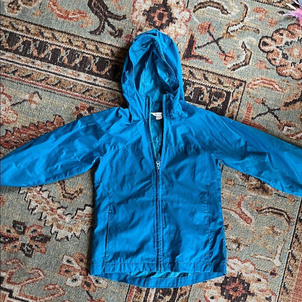 Turquoise Blue Girls Raincoat